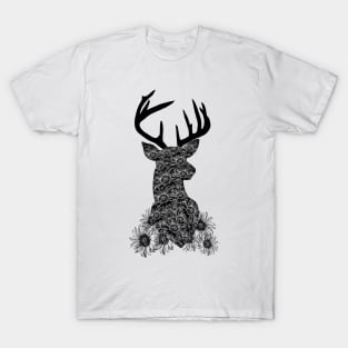 Sunflower Deer Head T-Shirt